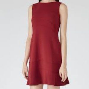 Reiss Sara Crimson A Line Dress Size 2